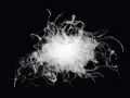 A fluffy cluster of white duck down, showcasing its soft, wispy structure. This image captures the essence of duck down meaning: pure, light, and insulating.