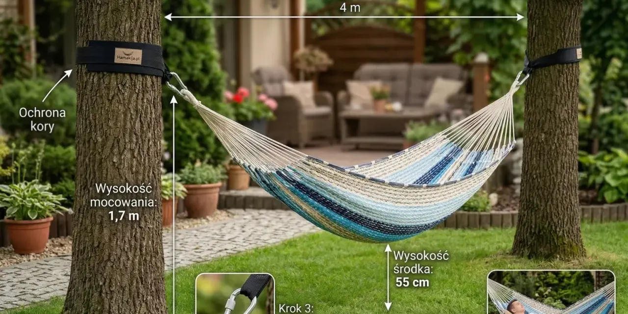 Learn how to hang a hammock between two trees using straps and carabiners for a perfect backyard relaxation spot.