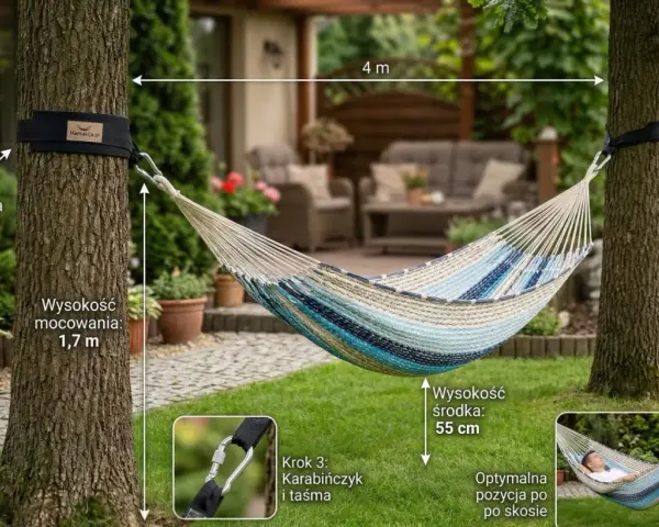 Learn how to hang a hammock between two trees using straps and carabiners for a perfect backyard relaxation spot.