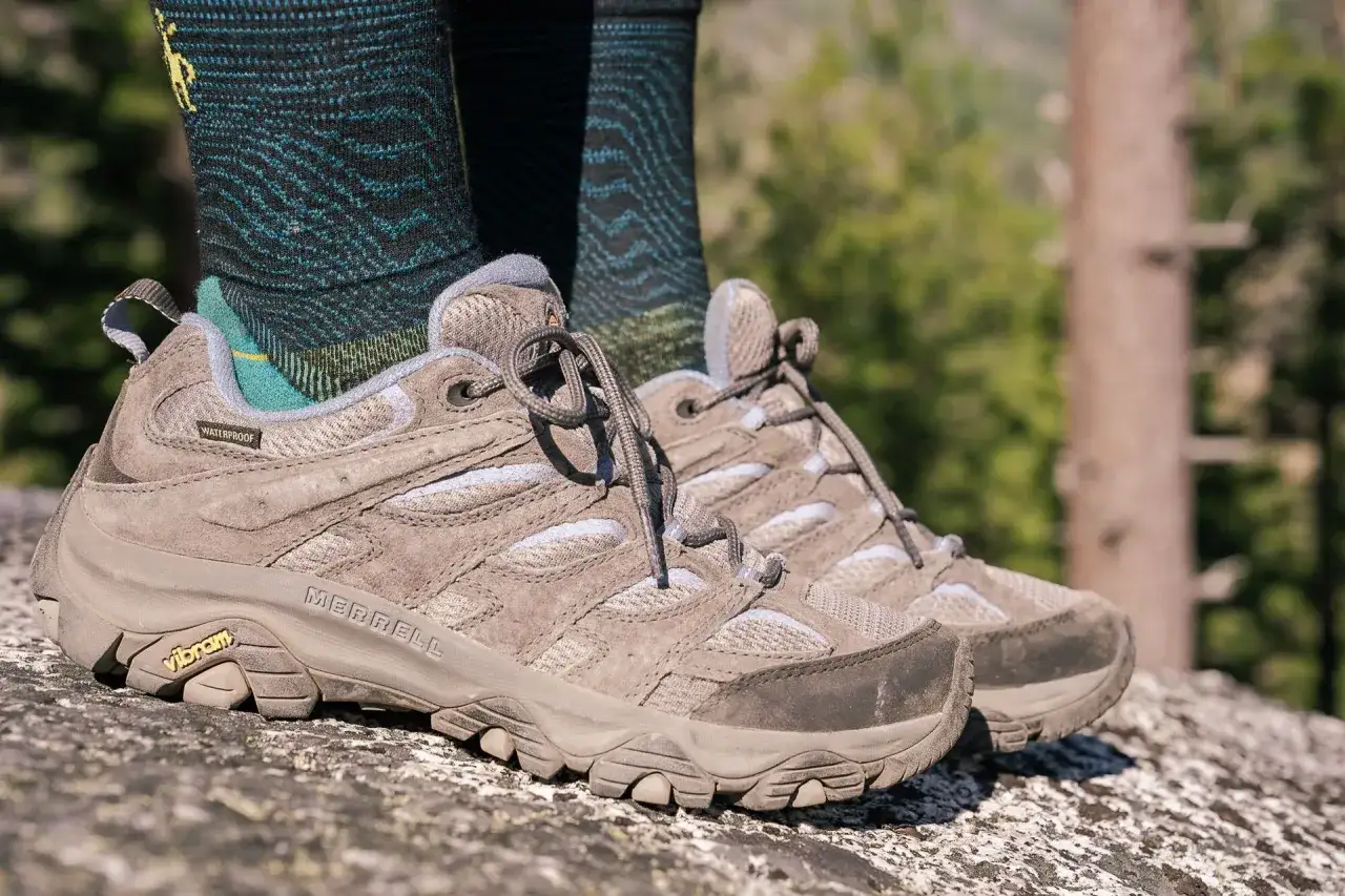 Ready for any adventure, these Merrell Moab 3 waterproof hiking boots keep feet dry on the trail.